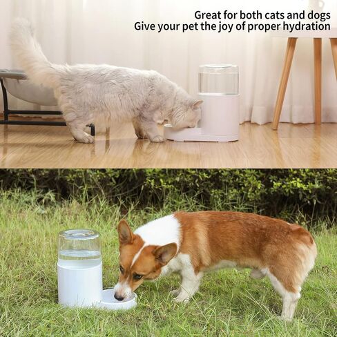 CZPET 4L Pet Water Dispenser without Electricity Unplugged Automatic Water Bowl Dispenser Gravity Water Dispenser for Cats Water Self Feeder Dog Fountain Dogs Bowl Bottles for Kitten Puppy in Kuwait