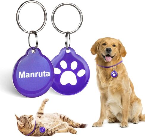 RFID Microchip Replacement Collar Tag 2 Pack for Cats and Dogs Use for Smart Auto Pet Door and Feeder 1.1 Inch Dia Waterproof (Blue) in Saudi Arabia