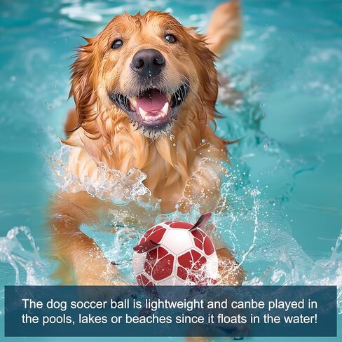Dog Toys Soccer Ball with Straps, World Cup Interactive Toys for Tug of War, Dog Water Toys, Puppy Birthday Gifts for Medium & Large Dogs (2025 New, 8 Inch) in Saudi Arabia