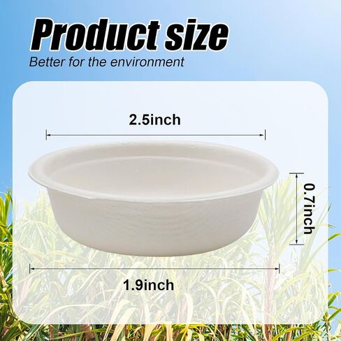 100 Pack Paper Feeding Cups Biodegradable Crested Gecko Food Cups 1oz Reptile Feeding Dish Bowls for Gecko Crested in Saudi Arabia