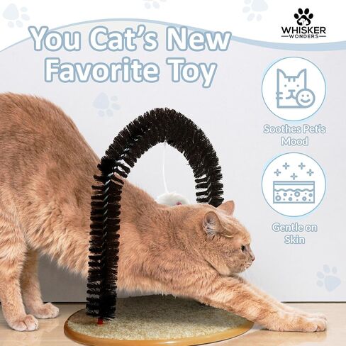 Cat Scratcher Brush Arch Self Groomer - Durable and Easy-to-Use Cat Self Groomer, Perfect for Efficient Hair Removal and Owner-Free Comfort and Grooming, Cat Brushes in Saudi Arabia