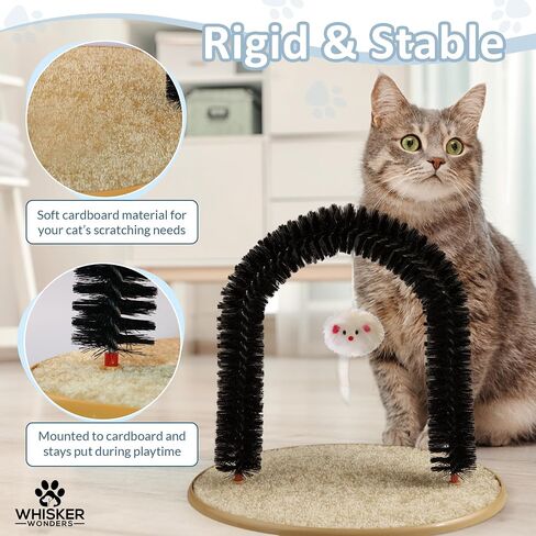 Cat Scratcher Brush Arch Self Groomer - Durable and Easy-to-Use Cat Self Groomer, Perfect for Efficient Hair Removal and Owner-Free Comfort and Grooming, Cat Brushes in Saudi Arabia