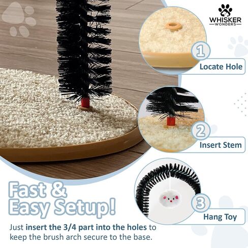Cat Scratcher Brush Arch Self Groomer - Durable and Easy-to-Use Cat Self Groomer, Perfect for Efficient Hair Removal and Owner-Free Comfort and Grooming, Cat Brushes in Saudi Arabia