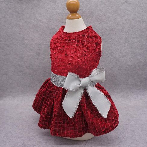 Fitwarm التطريز الكلب فساتين الحيوانات الأليفة الملابس حفلة موسيقية جرو اللباس القط عيد ميلاد الكلب حزب ثوب XS in Kuwait