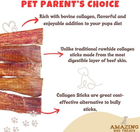 Amazing Dog Treats - Beef Esophagus Jerky for Dogs (6 Inch - 50 Pc/Pack) - Beef Gullet Dog Chews in Saudi Arabia