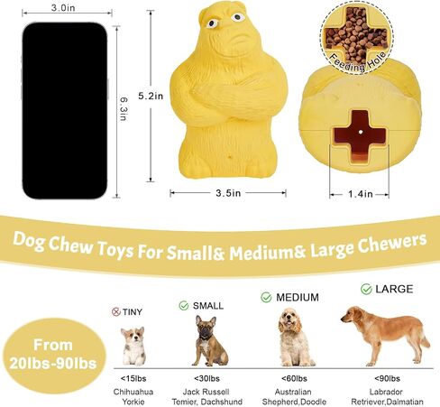 Dog Toys for Aggressive Chewers: Tough Dog Chew Toys, Dog Toys for Large Dogs, Rubber Treat Dispensing Dog Toys for Small, Medium, Large Dogs to Keep Them Busy in Saudi Arabia