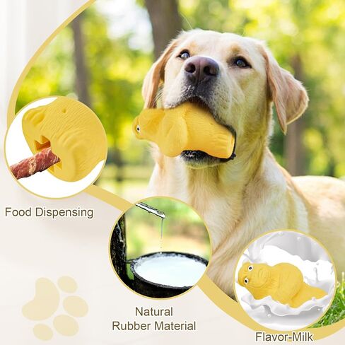 Dog Toys for Aggressive Chewers: Tough Dog Chew Toys, Dog Toys for Large Dogs, Rubber Treat Dispensing Dog Toys for Small, Medium, Large Dogs to Keep Them Busy in Saudi Arabia