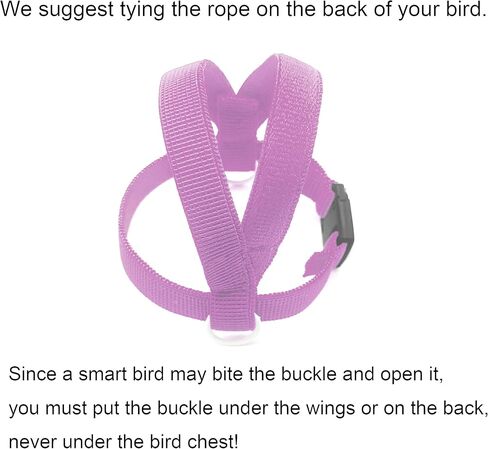 Bird Harness with Buckle Clip and A Leash Rope,Easy to Wear Outdoor Flying Kit for Bird Parrots Cockatiel S Size Weight 85-105 Grams,Blue in Saudi Arabia