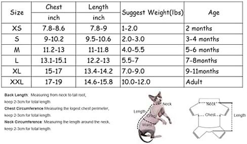 Sphynx Cat Clothes Warm Comfort Stretch Hairless Cat Clothes for Devon Rex, Cornish,Peterbald and Small Cats and Dogs (X-Small) in Saudi Arabia
