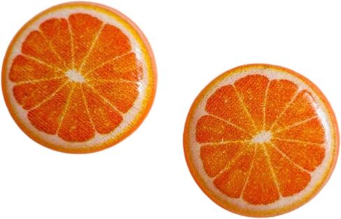Hypoallergenic Cute Fruit Stud Earrings on Plastic Posts (lemon) in Saudi Arabia