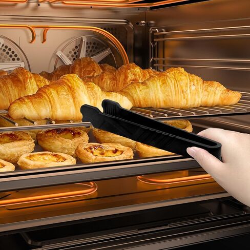 Oven Rack Push Pull Tool, Multifunctional Rack Oven Push and Pull Clip, Ideal Small Kitchen Push and Pull Tool for Kitchen Oven, Toaster Oven, Air Fryer, Convection Oven (Black) in Saudi Arabia