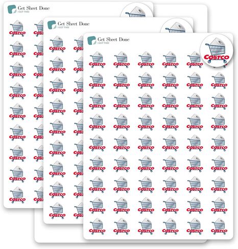 Grocery Shopping SuperStore Planner Stickers / 54 Fun Vinyl Stickers (1/2") / Chore Reminder/Essential Productivity Life Planner Stickers/Bullet Journaling (3 Sheets, Matte Vinyl) in Saudi Arabia
