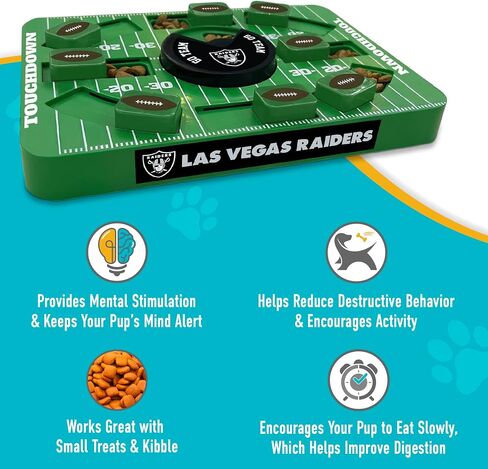 Pets First NFL LAS Vegas Raiders Puzzle Toy, Puzzle Treat Dog Toy, Interactive Dog Treat Toy, Dog Puzzle in Saudi Arabia