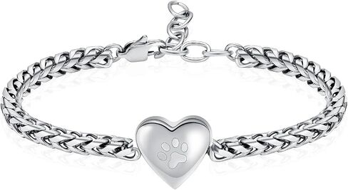 Pet Cremation Urn Bracelet for Ashes for Women Dog Cat Paw Urn Bangle Heart Cremation Jewelry Keepsake Memorial Urn Jewelry in Saudi Arabia