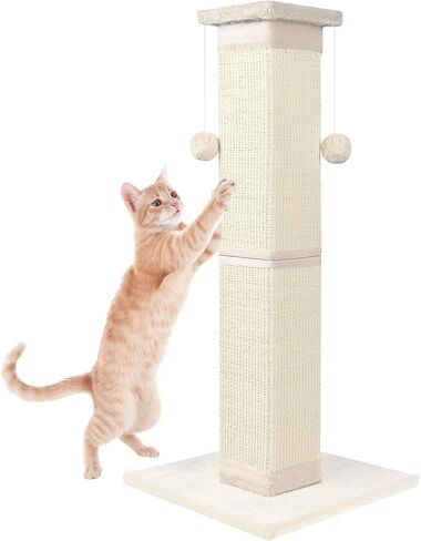 SOCARER Cat Scratching Post for Indoor Cats 33 inch Large Sisal Cat Scratcher in Kuwait