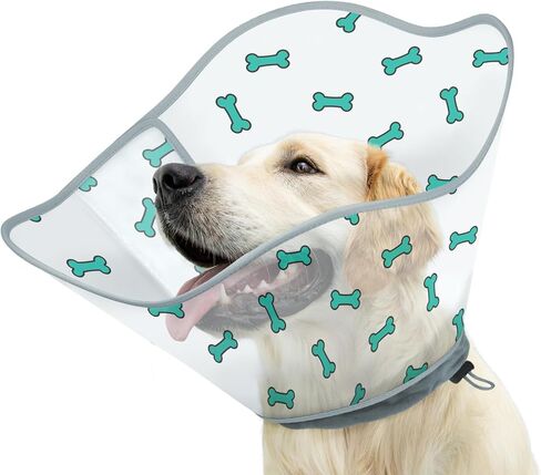 مخروط الكلب Supet للكلاب بعد الجراحة، مخاريط مريحة للكلاب الكبيرة للتوقف عن اللعق، مخروط ناعم للكلاب مع نسيج حماية للرقبة، طوق إليزابيث واقٍ للكلاب الصغيرة المتوسطة in Kuwait