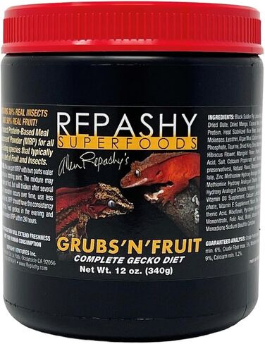 Repashy Grubs 'N' Fruit Crested Gecko Diet 6 Oz JAR in Saudi Arabia