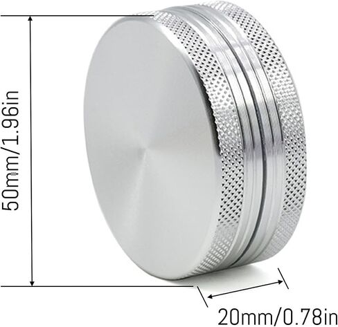 Spice Grinder CrashSpice Grinder Crasher 2inch Portable Magnetic Lid 2 layerser 2inch Portable Magnetic Lid 2 layers (silver) in Saudi Arabia