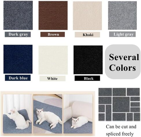 Cat Scratch Furniture Protector Mat DIY Cat Scratch Pad Self-Adhesive, Pet Scratching Post Cat Scratcher Carpet Anti Cat Scratch for Cat Tree/Door/Couch (Dark gray, 11.8 * 23 inch) in Saudi Arabia