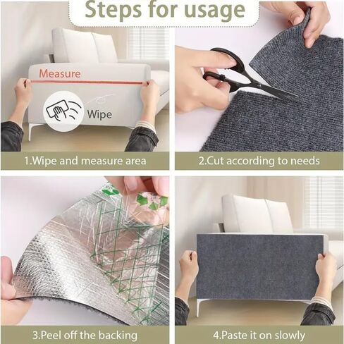 Cat Scratch Furniture Protector Mat DIY Cat Scratch Pad Self-Adhesive, Pet Scratching Post Cat Scratcher Carpet Anti Cat Scratch for Cat Tree/Door/Couch (Dark gray, 11.8 * 23 inch) in Saudi Arabia