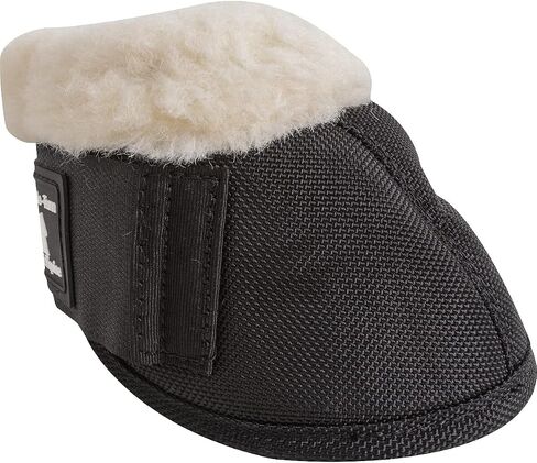 Classic Equine Dyno Fleece Bell Boots L Black in Saudi Arabia