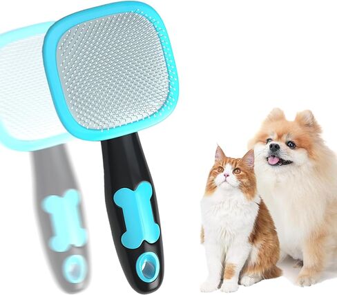 Dog Brush and Cat Brush, Pet Grooming Brush Gently Cleans Pin Brush for Hair Removal Cat and Dog Hair Brush for Small Dogs Yorkshire Terrier Pomeranian Poodle and Cat in Saudi Arabia