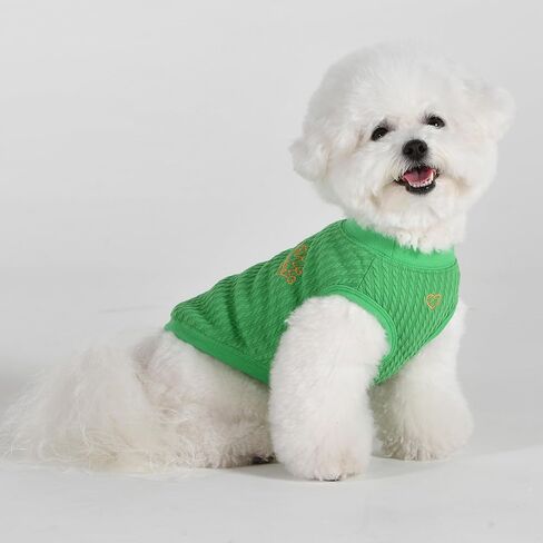 Pinkaholic New York Spring/Summer Grace Dog Shirt Trendy Fashionable Cute Dog Apparel, Green, Large in Saudi Arabia
