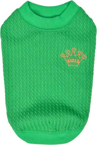 Pinkaholic New York Spring/Summer Grace Dog Shirt Trendy Fashionable Cute Dog Apparel, Green, Large in Saudi Arabia