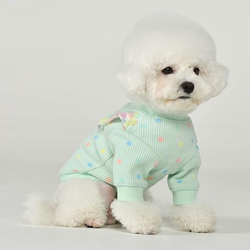 Pinkaholic New York Spring/Summer Grace Dog Shirt Trendy Fashionable Cute Dog Apparel, Green, Large in Saudi Arabia