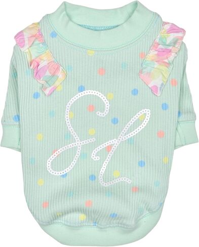 Pinkaholic New York Spring/Summer Grace Dog Shirt Trendy Fashionable Cute Dog Apparel, Green, Large in Saudi Arabia