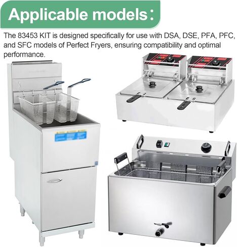 83453 83543 83544 فلتر مقلاة الهواء، فلتر مرحلتين للمقالي المثالية، يزيل أي روائح، لـ 2FK001 2FR00801 PFC570、PFA570、PFA720 in Kuwait