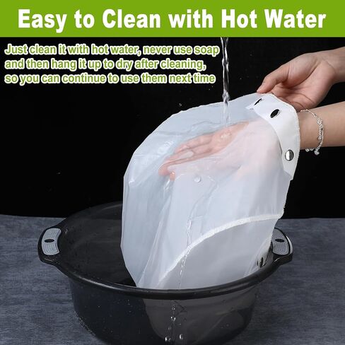 2 Pcs Reusable Flow Fryer Oil Filter Bag Fryer Filter Bag Only Fry Oil Filter No Frame Included Suitable for 70 lb Polishing Oil, Easy to Clean with Hot Water in Kuwait