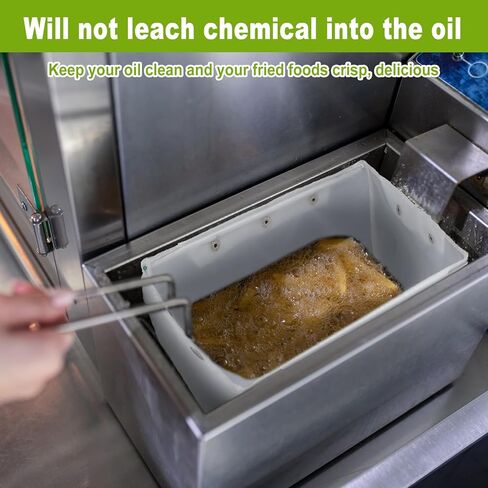 2 Pcs Reusable Flow Fryer Oil Filter Bag Fryer Filter Bag Only Fry Oil Filter No Frame Included Suitable for 70 lb Polishing Oil, Easy to Clean with Hot Water in Kuwait