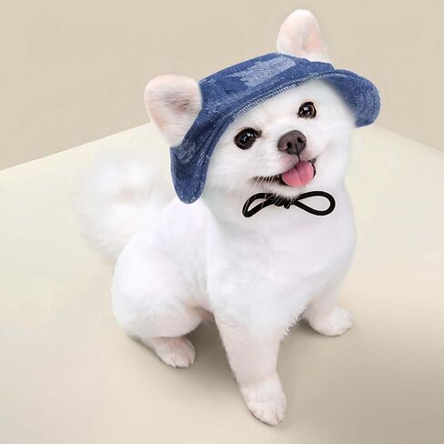 Pet Hat for Cats Dogs Only with Adjustable String Pet Hat Small Pet for Small and Medium Cats Birthday Party Costume Decoration (Light Blue, Small) in Saudi Arabia