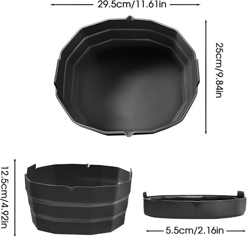 Silicone Crockpot Liners,6-7 Quart Oval Reusable Crock pot Divider Insert,Slow Cooker Liners,BPA-Free, Dishwasher Safe(Black) in Saudi Arabia