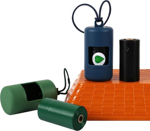 Dog Poop Bags Rolls With Dispenser And Holder For Leash,Refill Rolls,Heavy Duty,Black,Lavender Scented,16 Pack of 15,240 Count. in Saudi Arabia