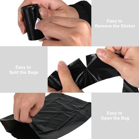 Dog Poop Bags Rolls With Dispenser And Holder For Leash,Refill Rolls,Heavy Duty,Black,Lavender Scented,16 Pack of 15,240 Count. in Saudi Arabia