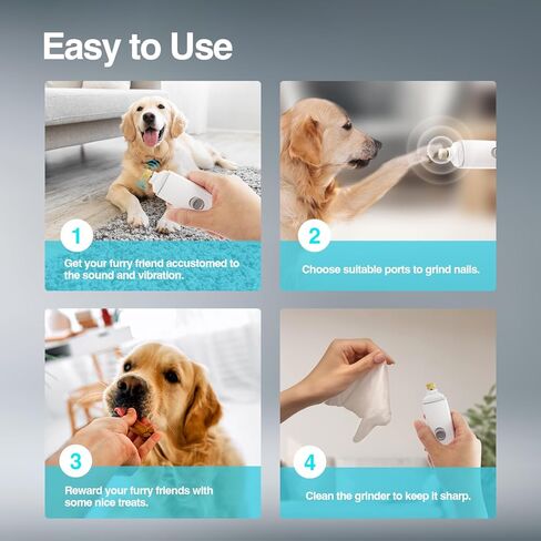 الكل من أجل PAWS مطحنة أظافر أوتوماتيكية للكلاب والقطط، أداة تشذيب أظافر الكلاب غير مؤلمة، مثقاب كهربائي فائق الهدوء لأظافر الكلاب، يتطلب بطارية، سهل الاستخدام ومحمول in Kuwait