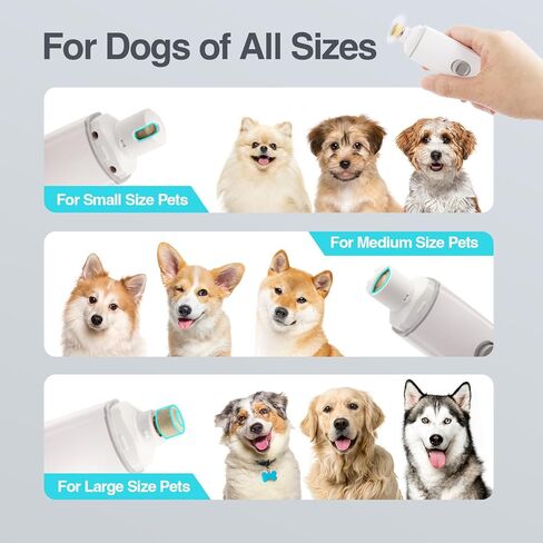 الكل من أجل PAWS مطحنة أظافر أوتوماتيكية للكلاب والقطط، أداة تشذيب أظافر الكلاب غير مؤلمة، مثقاب كهربائي فائق الهدوء لأظافر الكلاب، يتطلب بطارية، سهل الاستخدام ومحمول in Kuwait