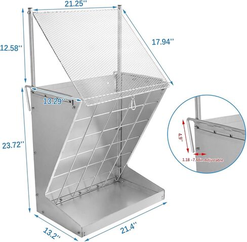تغذية القش للماعز والحصان، وحدة تغذية القش للماعز، معدن شديد التحمل 2 في 1، وحدة تغذية القش والحبوب، سعة كبيرة، رف القش مع خطاف قابل للتعديل لتثبيت مختلف، وحدة تغذية القش للماعز والأغنام والأبقار in Kuwait