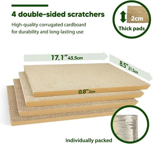 Banana Cat Scratcher Cardboard, Scratch Pad with Cat Scratcher Box, Reversible Cardboard Refill Pad, Lounge for Indoor Cats, Cardboard Scratcher with Catnip in Saudi Arabia
