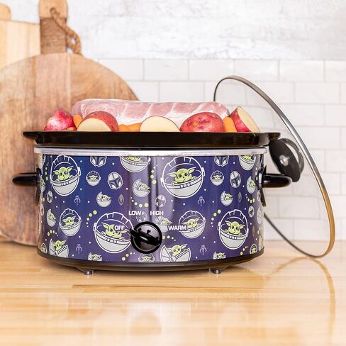 Uncanny Brands Star Wars The Mandalorian 5 Quart Slow Cooker- Easy Cooking For Baby Yoda- Kitchen Appliance … in Saudi Arabia