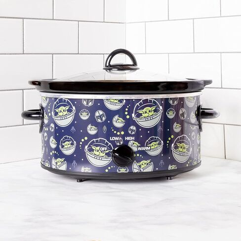 Uncanny Brands Star Wars The Mandalorian 5 Quart Slow Cooker- Easy Cooking For Baby Yoda- Kitchen Appliance … in Saudi Arabia