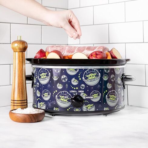 Uncanny Brands Star Wars The Mandalorian 5 Quart Slow Cooker- Easy Cooking For Baby Yoda- Kitchen Appliance … in Saudi Arabia