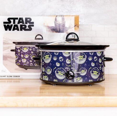 Uncanny Brands Star Wars The Mandalorian 5 Quart Slow Cooker- Easy Cooking For Baby Yoda- Kitchen Appliance … in Saudi Arabia