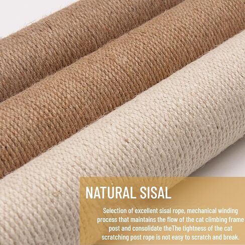 4 قطع بديلة لعمود الخدش للقطط 15.7 بوصة × 3.1 بوصة بديلة لعمود الخدش للقطط، عمود استبدال شجرة القطط، أعمدة خدش حبل القنب، ملحقات أثاث القطط (مع براغي) in Kuwait