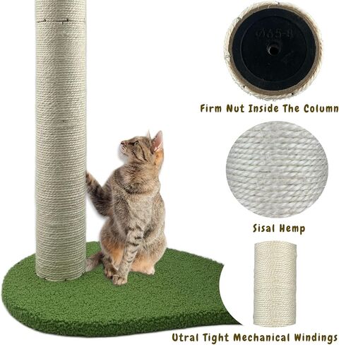 4 عبوات بديلة لعمود الخدش للقطط، 15.7 × 3.14 بوصة M8 براغي M8 شجرة الجوت للقطط خدش عمود إعادة ملء أجزاء القطب، أعمدة خدش DIY لبرج شجرة القطط (الجوت) in Kuwait