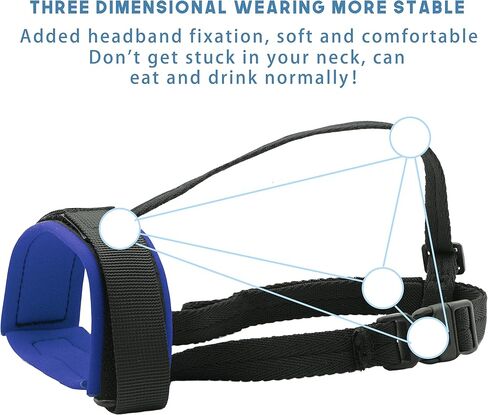 Gentle Dog Muzzle Guard for Small, Medium and Large Sized Dogs, Soft Neoprene Padding, Prevent Biting, Barking, Chewing, Allow Drinking and Breathing(Red, Large) in Kuwait