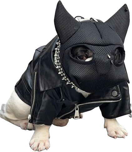 Bulldog Muzzle: Adjustable Breathable Mesh Anti-Biting Anti-Eating Mask for Biting Licking Chewing Grooming - Cute Fun Dog Cosplay Hat (Small,Bear) in Saudi Arabia