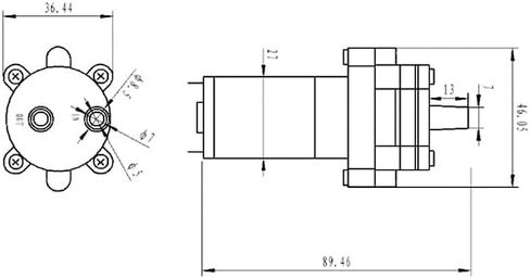 CHANCS 385 Diaphragm Self-priming Pump DC 24V Motor Shock Absorption Water Pumps for Most DIY Projects in Saudi Arabia